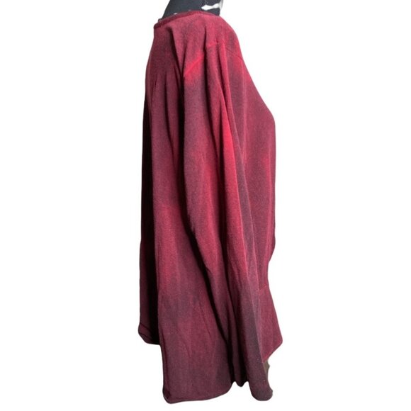 Dress to kill Jane Mohr burnt burgundy twist‎ tunic blouse textured one size - Picture 4 of 6